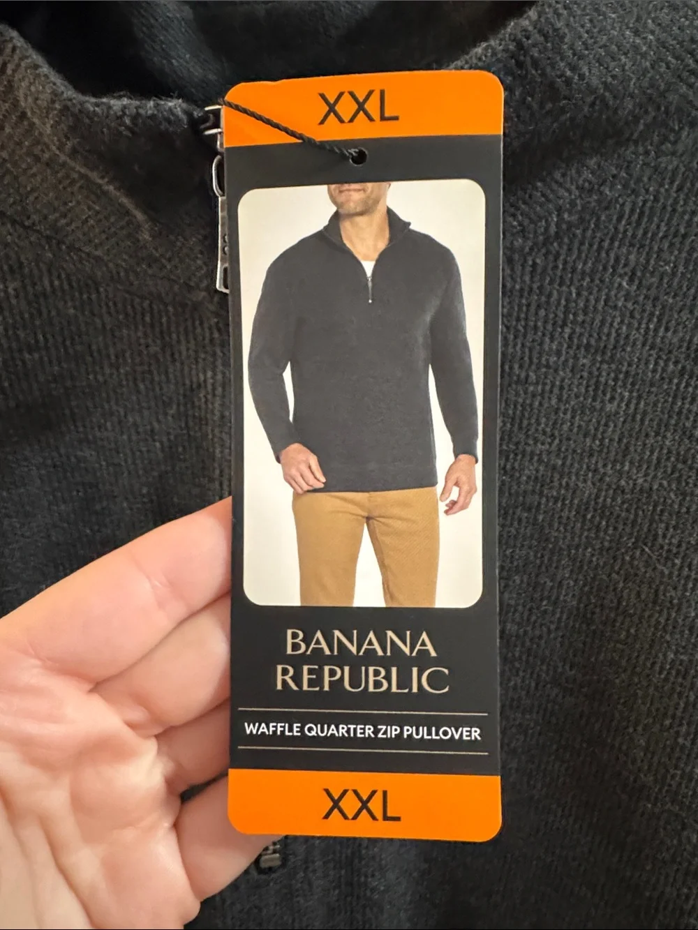 Banana Republic waffle quarter zip pullover